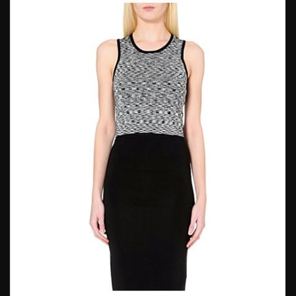 Sandro Tops - Sandro Paris Salwa Stretch Space Dyed Crop Top